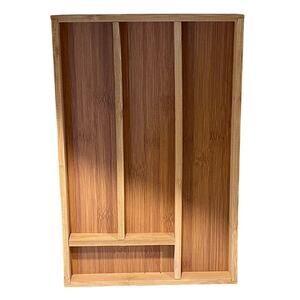 Drawer Organizer Tray with 4 Dividers and Adjustable Width for Storage New